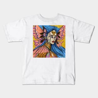 fairy woman ecopop floral art Kids T-Shirt